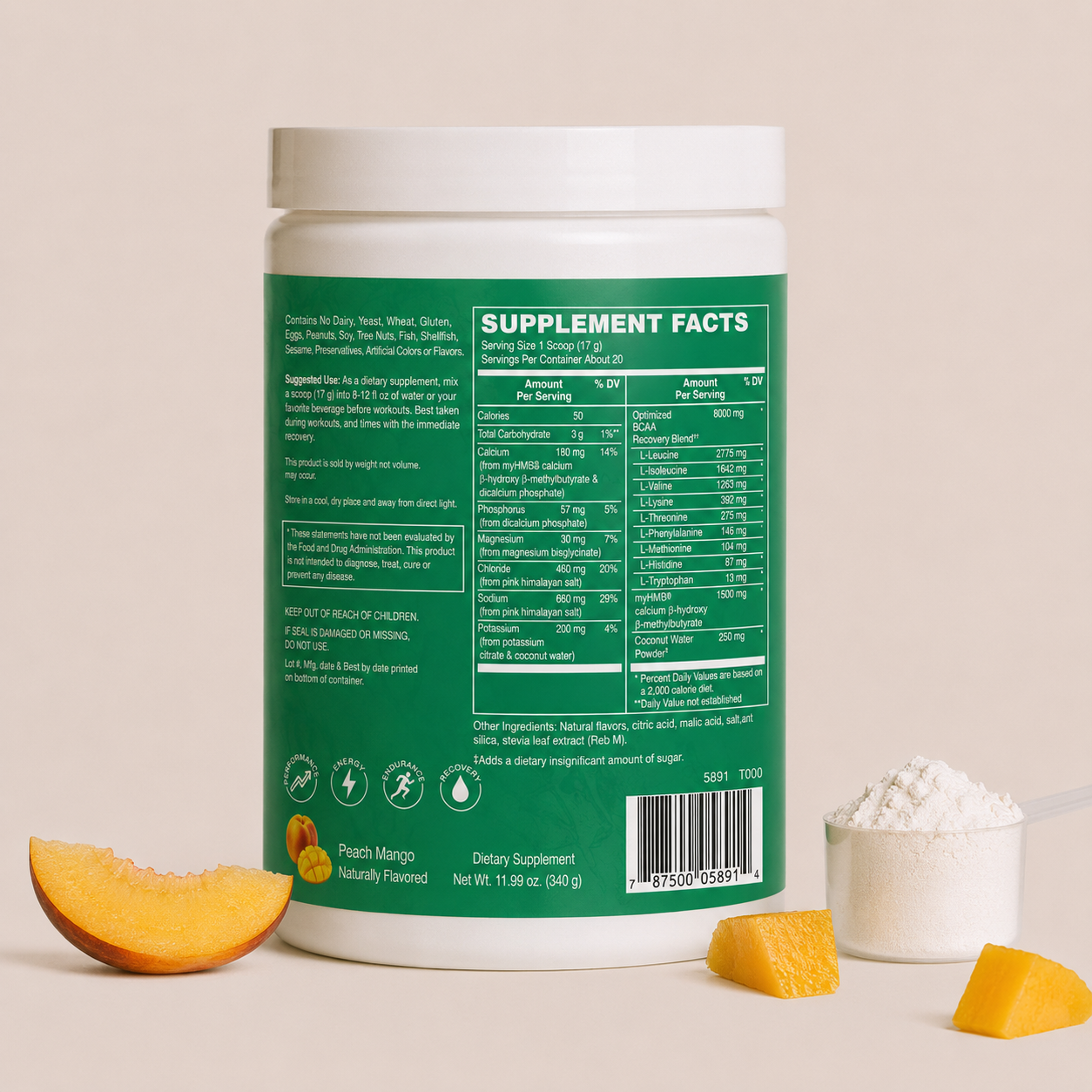 Aminos + Hydration: Peach Mango