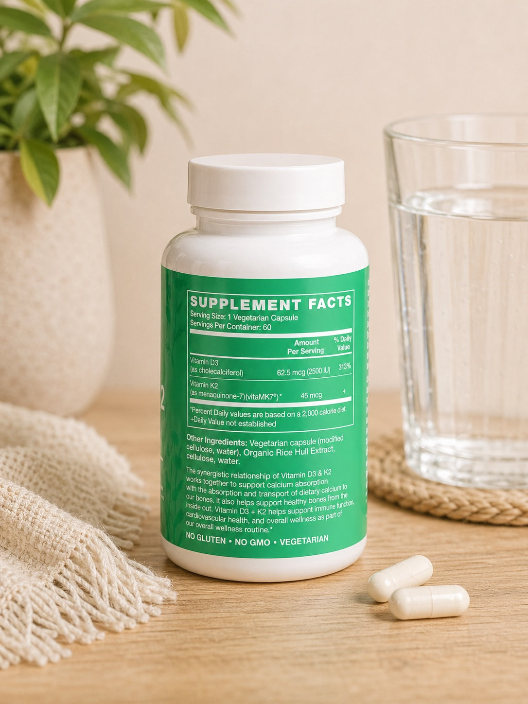Vitamin D3 + K2