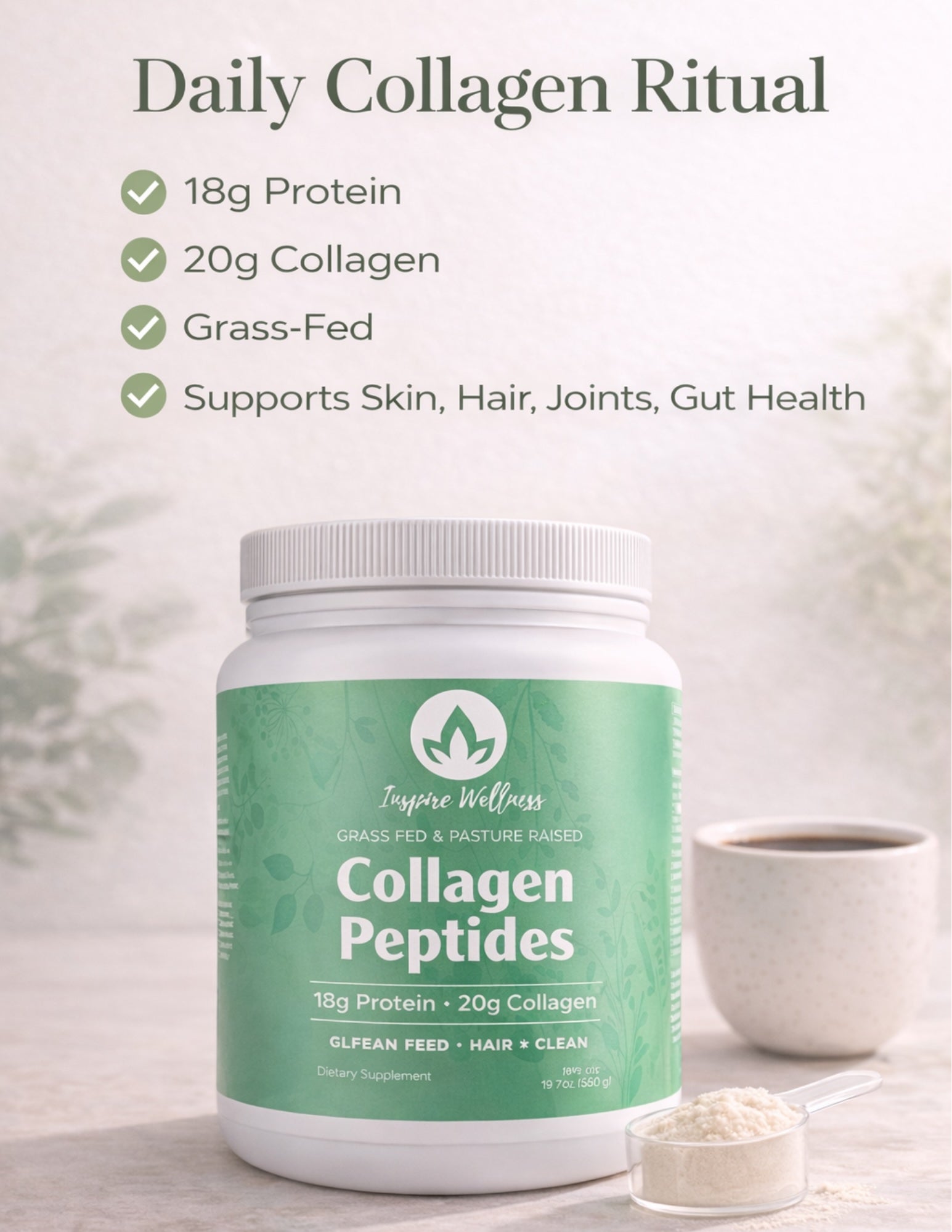 Collagen Protein Powder, Unflavored 28 Servings