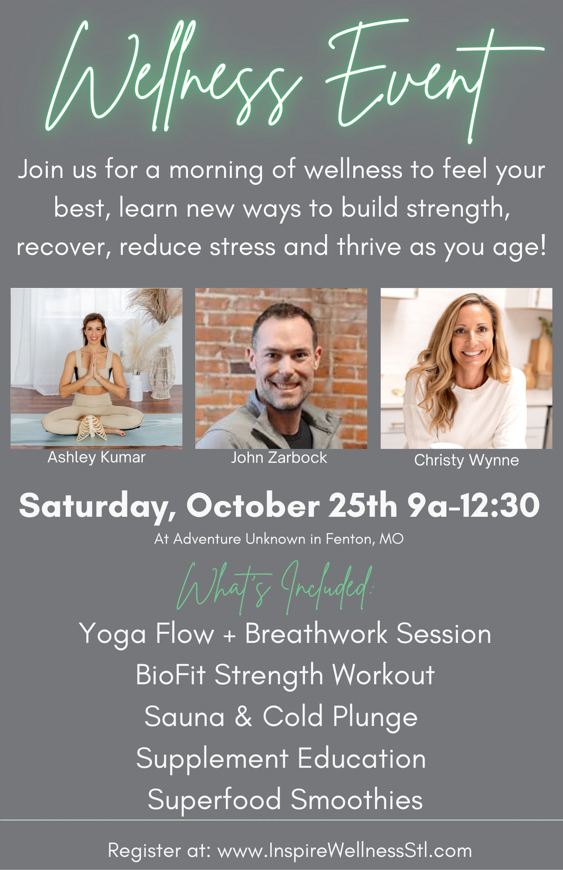 Wellness Event: October 25th 9a-12:30p